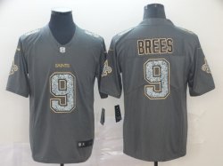 Nike New Orleans Saints #9 Drew Brees gray fashion NFL Color Rush Limited Jersey