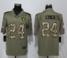 Nike Oakland Raiders #24 Marshawn Lynch green USA flag Color Rush Limited Jersey-ZH