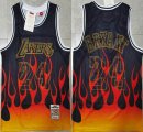 Los Angeless Lakers #24 Kobe Bryant black orange yellow Throwback basketball Jerseys-XD