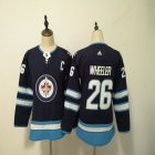 Women Adidas Winnipeg Jets Jersey #26 Blake Wheeler Dark blue hockey jersey