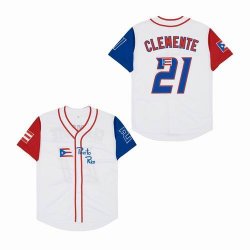 Puerto Rico Baseball #21 Roberto Clemente white 2023 World Baseball Classic Replica Player Jersey-SG