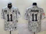 Dallas Cowboys #11 Micah Parsons Nike Arctic Camo 2024 Salute to Service Limited Jersey