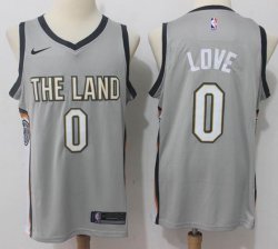 Nike Cleveland Cavaliers Kevin Love #0 gray nba jersey-MHD