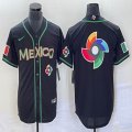 2023 World Cup Mexico blank black new majestic MLB baseball Jerseys-BD 50