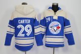 Toronto Blue Jays #29 Joe Carter Blue beige baseball Hooded Sweatshirt