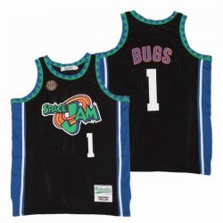 Space Jam #1 Bugs black Movie Basketball Jersey -SG