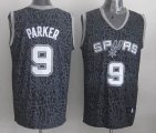 Adidas San Antonio Spurs PARKER 9# black Leopard color NBA Jerseys