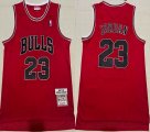 Chicago Bulls #23 Michael Jordan red throwback nba basketball jerseys-XD