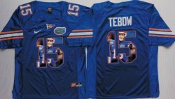 Florida Gators Tim Tebow #15 blue fashion college football jersey