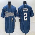 Nike New York Yankees #2 Derek Jeter blue majestic MLB baseball Jerseys Joint name