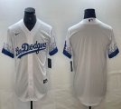 Nike Los Angeles Dodgers blank white game majestic baseball jerseys