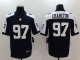 Nike Dallas cowboys 97 Charlton Blue white Color Rush Limited Jersey