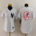 Youth Nike Yankees blank white MLB baseball Jersey -BD 15