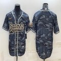 Nike New Orleans Saints blank gray camo baseball jerseys Joint name-BD