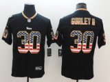 Nike Rams #30 Todd Gurley II black Color Rush Limited USA flag Jerseys