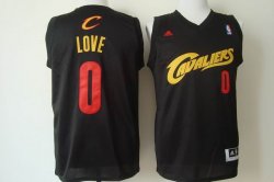 Cleveland Cavaliers Love #0 black red Swingman nba jerseys