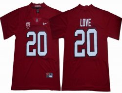 Bryce Love Jersey #20 Stanford Cardinal College red Sewn Blackout Football Jersey