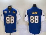 Dallas Cowboys 88# CeeDee Lamb blue white Nike Vapor F.U.S.E. Limited Jersey 02