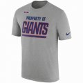 Men's New York Giants Nike Heather Gray Sideline Property Of Facility T-Shirt