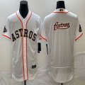 Nike Houston Astros blank white Flexbase Authentic Collection Jersey champion patch-BD 01