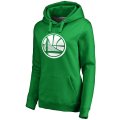 Women's Golden State Warriors Fanatics Branded Kelly Green St. Patrick's Day White Logo Pullover Hoodie