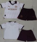 2023-2024 Manchester City club white black soccer jerseys away-GD