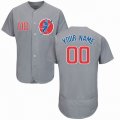 Custom Chicago Cubs gray Flexbase baseball jerseys(1)