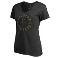 Women Houston Rockets Fanatics Branded Black Liberty Plus Size V-Neck T-Shirt