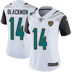 Women Jacksonville Jaguars #14 Justin Blackmon white nike Color Rush Limited Jersey