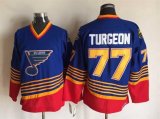 St.Louis Blues #77 Turgeon CCM Blue Ice Hockey Jersey