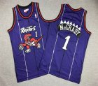 Youth Toronto Raptors #1 Tracy McGrady purple Throwback NBA Jersey-XD