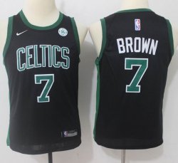 Youth Nike Boston Celtics #7 Jaylen Brown black nba basketball Jersey