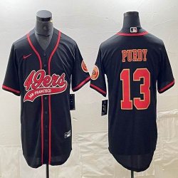 Nike San Francisco 49ers #13 Brock Purdy black baseball jerseys Joint name-BD