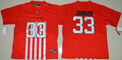 2016 Ohio State Buckeyes Pete Johnson 33 College Football Alternate Elite Jersey - Red