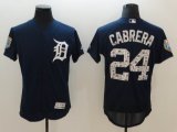 Detroit Tigers #24 Miguel Cabrera dark blue Flexbase Authentic Collection Jersey-BD