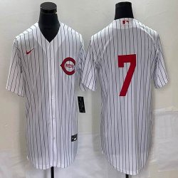 Nike Cincinnati Reds #7 Steer white majestic baseball jerseys -BD