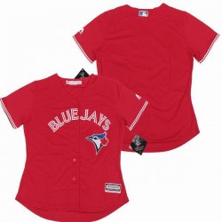 Women Women Toronto Blue Jays blank red majestic baseball jersey