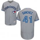 custom Toronto Blue Jays #41 Aaron Sanchez gray Flexbase Authentic Collection Jersey