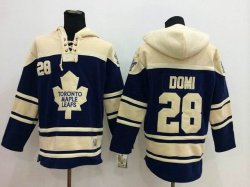 Toronto Maple Leafs #28 Tie Domi Blue NHL Hooded Sweatshirt