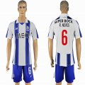 2016-2017 Porto club R.NEVES #6 white blue soccer jersey home