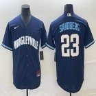 Nike Chicago Cubs #23 Ryne Sandberg blue majestic baseball jersey City version