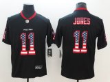 Nike Atlanta Falcons #11 Julio Jones black Color Rush Limited USA flag Jerseys