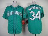 Seattle Mariners 34 Felix Hernandez green mlb jerseys