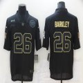 Nike Giants #26 Saquon Barkley black Salute To Service Limited Jersey-BD