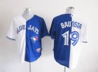 Toronto Blue Jays 19 JOSE BAUTISTA white blue MLB Split Jerseys