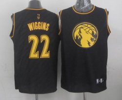 Minnesota Timberwolves Andrew Wiggins 22 black Precious Metals Fashion Stitched NBA Jersey