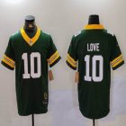 Packers #10 Jordan Love Green Nike Vapor F.U.S.E. Limited Jersey-BD