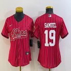 Women Nike 49ers #19 Deebo Samuel red baseball jerseys Joint name-BD