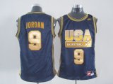 USA World Championship jordan 9 blue NBA Jersey