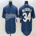 Nike Los Angeles Dodgers #34 Fernando Valenzuela blue majestic baseball Jerseys Joint name -BD 03